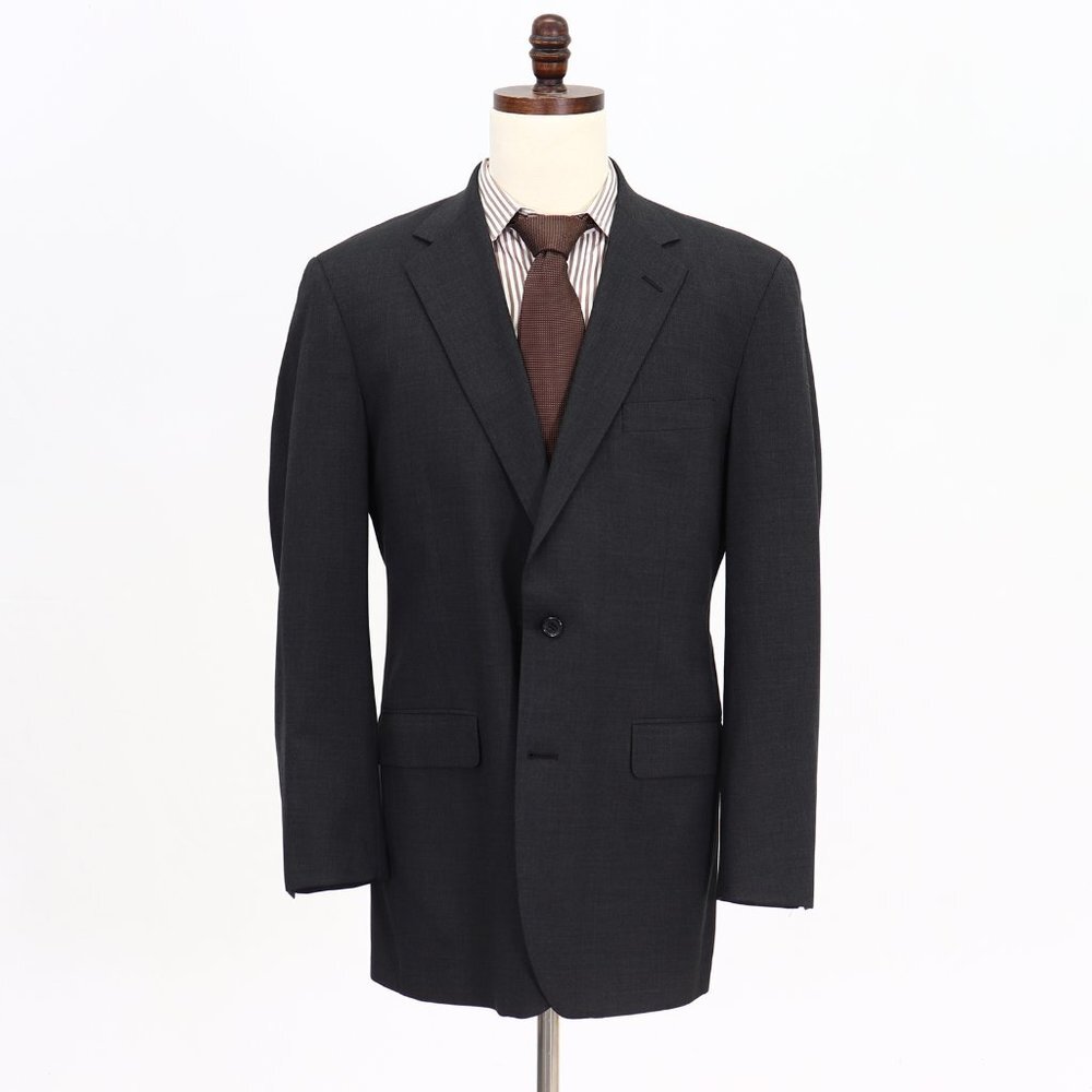 Brooks Brothers 43L Gray Solid 2-Button Sport Coat Blazer Jacket V767
